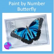 Paint By Number Butterfly Fine Motor Skills Art and Crafts Activity